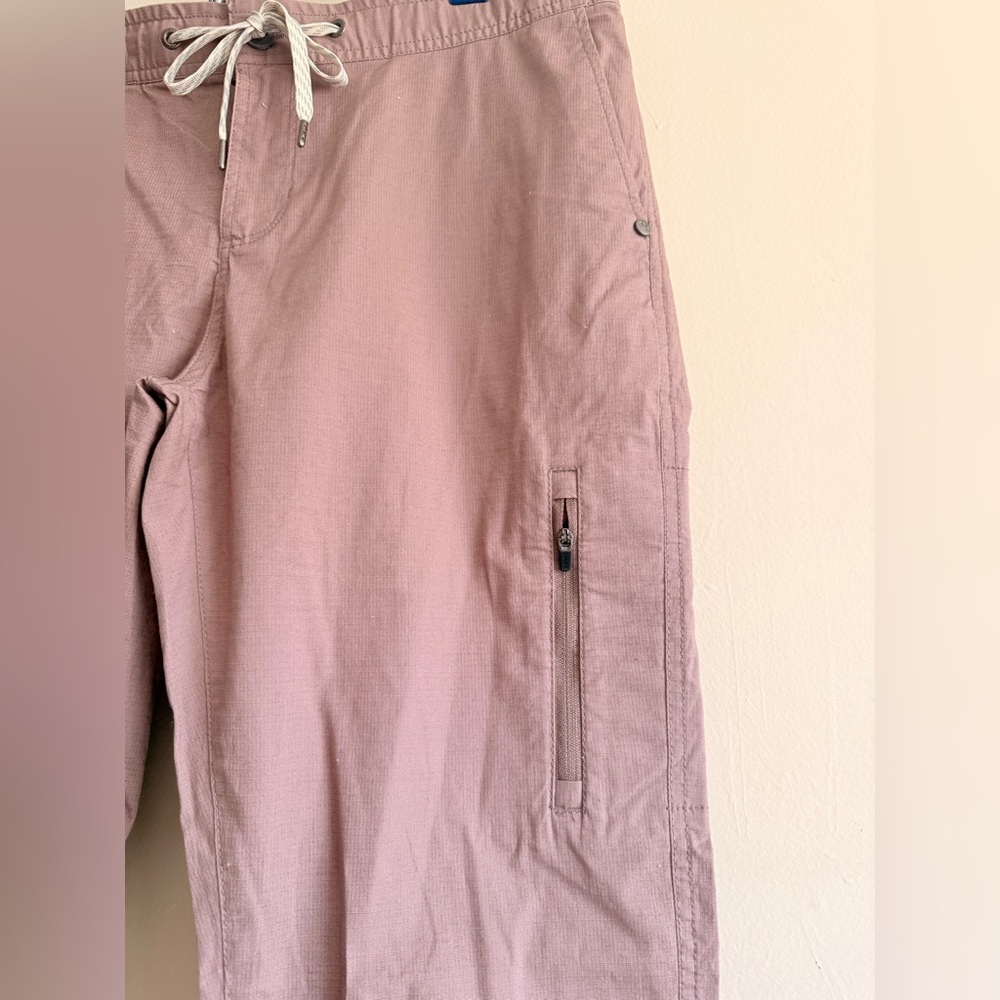 Vuori Women's hiking drawstring pull on organic cotton Pants - Mauve size‎ large - Picture 5 of 15
